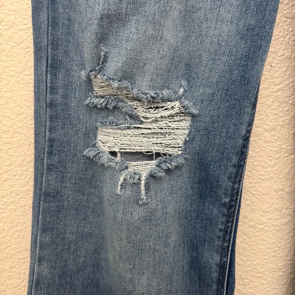 Judy Blue 90's Straight Fit Distressed Denim Jeans Size 13/31 - Picture 5 of 13